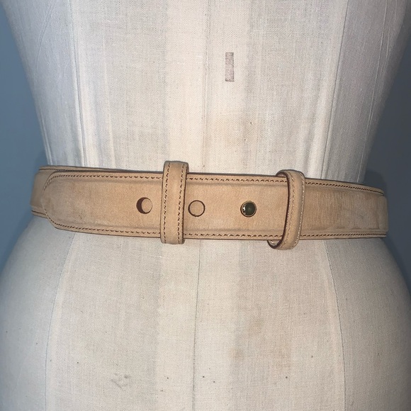 Giorgio Armani Cognac Leather Belt with Embossed Logo Vintage 65/26 EMPORIO ARMANI Brown Vintage Leather Belt size 65/26 *Made  main image 2